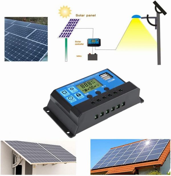 🔋 Regulador Solar 30A PWM 12V/24V con Pantalla LCD y Puertos USB ☀️⚡ - Imagen 7