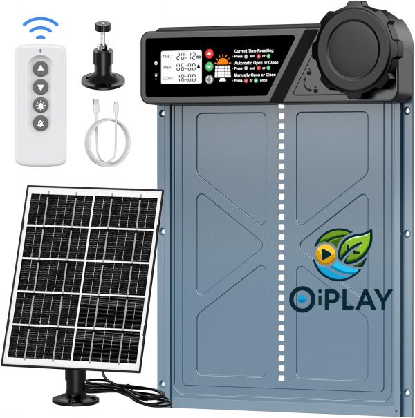 Puerta Automática Solar para Gallinero con Temporizador y Sensor de Luz 🐔🔋🌞