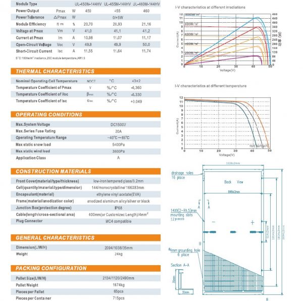 Panel Solar Monocristalino 455W 12V/24V/48V 🔋⚡☀️ - Imagen 3
