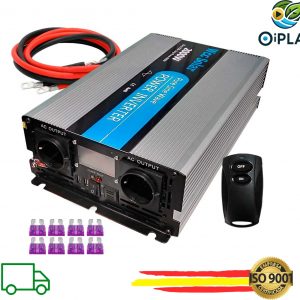 Inversor JYP 1000W Onda Pura 12V con LCD y Cargador  ⚡☀️