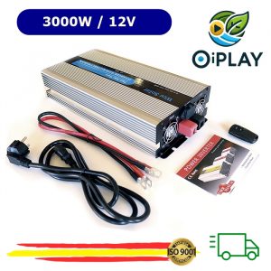 Inversor Onda Pura JYP 3000W 12V con LCD y Cargador ⚡☀️
