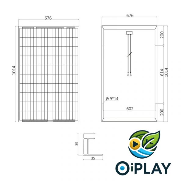 Panel Solar Policristalino 100W 12V 🔋🌞 - Imagen 2