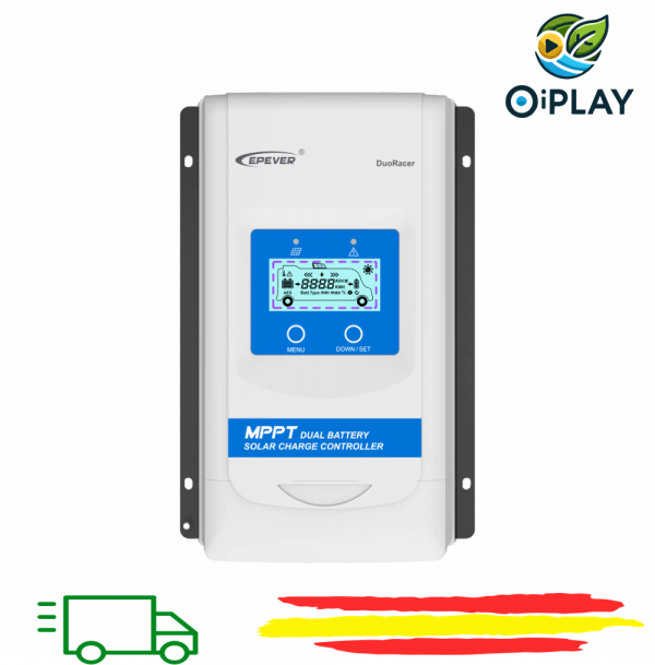 Regulador Solar MPPT 10A 12V/24V Batería Dual ☀️⚡🔋