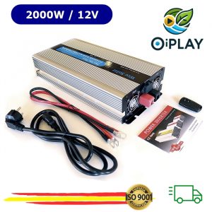 Inversor Onda Pura JYP 2000W 12V con LCD y Cargador ⚡☀️