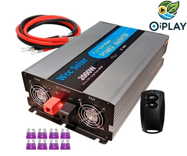 Inversor Onda Pura 2000W 12V con LCD y Mando a Distancia ⚡☀️ - Imagen 2