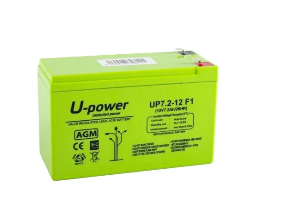 Batería AGM U-POWER 12V 7.2Ah | Alta Fiabilidad y Rendimiento ⚡🔌 - Imagen 2