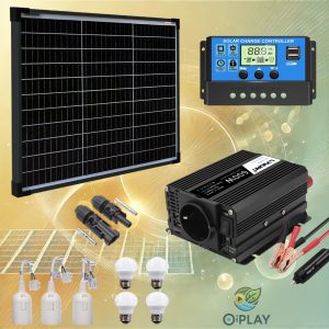 🔆 Kit Solar 12V Iluminación y Carga con Inversor 600W Kit solar completo 🌞🔌