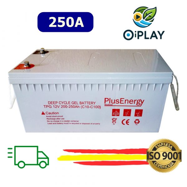 🔋 Batería Solar GEL 250Ah 12V PlusEnergy TPG250 ⚡☀️