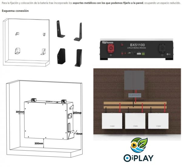🔋 Batería de Litio 5.1kWh Dyness DL5.0C 48V 🌞⚡ - Imagen 4