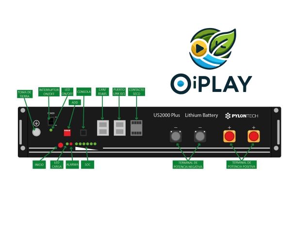 🔋 Batería de Litio 48V 2.4kWh Pylontech US2000C Plus - Imagen 4