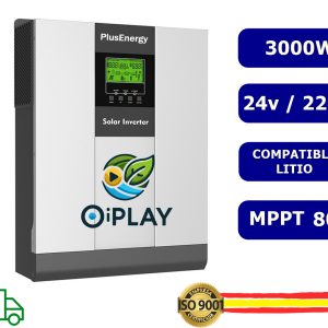 🔌 Inversor Must 3KW 24V MPPT 80A 🔋🌞