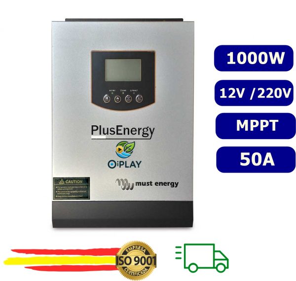 🔌 Inversor Must 1KVA 12V MPPT 50A