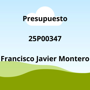🔋 Presupuesto 25P00347 Francisco Javier Montero